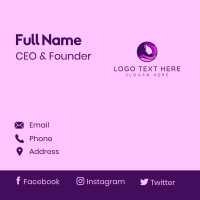 Female Hair Salon Business Card Design