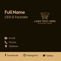 Industrial Hammer Carpentry Business Card Design