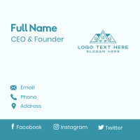 Geometric Roof Construction Business Card Design