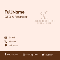 Startup Cursive Letter L Business Card Design