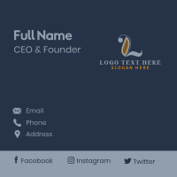 Fancy Caffe Letter L Business Card Design