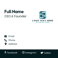 Tech App Business Business Card Design