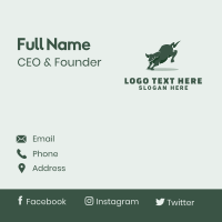 Angry Wild Bull  Business Card Design
