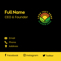 Eco Sun Leaves Business Card Design