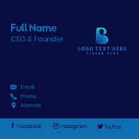 Startup Company Business Letter B Business Card Design