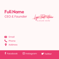 Beauty Script Wordmark Business Card Design