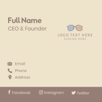 Minimalist Fashion Eyeglass Business Card Design