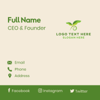 Natural Botanical Leaves Business Card Design