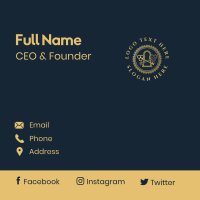 Gold Vintage Key Business Card Design