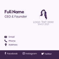 Purple Purple Woman Business Card Design