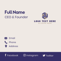 Cube Shape Business Business Card Design