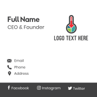 Thermometer Chart Business Card Design