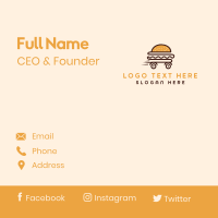 Hamburger Food Delivery Business Card Design