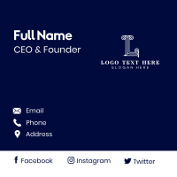 Consultant Law Firm Letter L Business Card Design