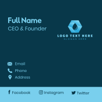 Purified Aqua Droplet Business Card Design