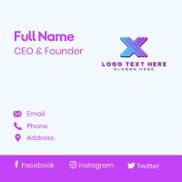 Digital Finance App Business Card Design