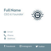 Food Cart Market Trolley Business Card Design