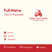 Red Scooter Motorbike Business Card Design