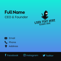 Gaming Ninja Character Business Card Design