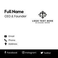 Religious Law Business Card Design