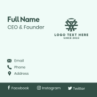 Green Weave Textile  Business Card Design