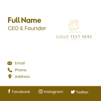 Golden Feminine Woman  Business Card Design