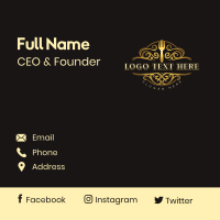 Luxury Fork Restaurant Business Card Design