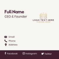 Castle Fortress Structure Business Card Design