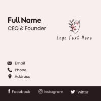 Natural Face Beauty  Business Card Design