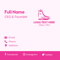 Pink Fashion Boots Business Card Design