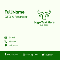 Green Nature Bull Business Card Design