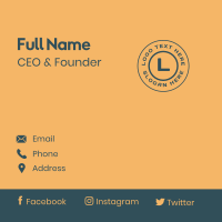 Blue Generic Circle Business Card Design