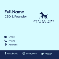 Blue Pet Puppy Business Card Design