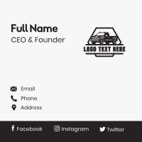 Pickup Truck Vehicle Business Card Design