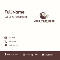 Organic Coconut Tropical Business Card Design