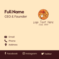 Autumn Hot Tea  Business Card Design