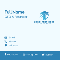 Digital Business Letter T Business Card | BrandCrowd Business Card Maker