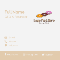 Triple Donut Snack Business Card Design