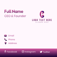 Business Professional Letter C Business Card Design