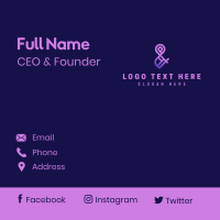 Gradient Purple Ampersand Business Card Design