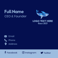 Blue Whale Papercraft Business Card Design