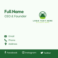 Green Toad Frog Business Card Design