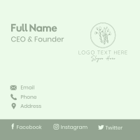 Natural Plant Embroidery Business Card Design