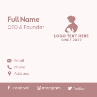 Breastfeeding Pediatric Silhouette  Business Card Design