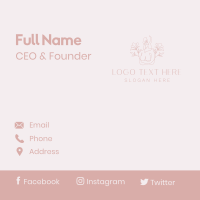 Floral Sexy Female Business Card Design