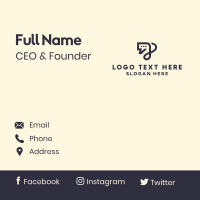 Swirly Chat App Business Card Design