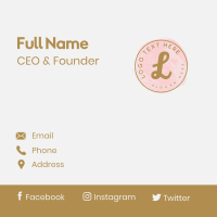 Golden Beauty Emblem Business Card Design