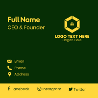 Yellow Hexagon Window Business Card Design