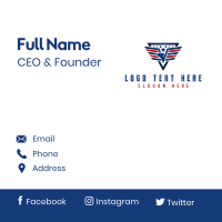 Eagle Freedom Crest Business Card Design