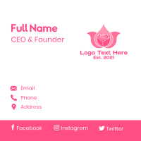 Pink Rose Wellness  Business Card Design